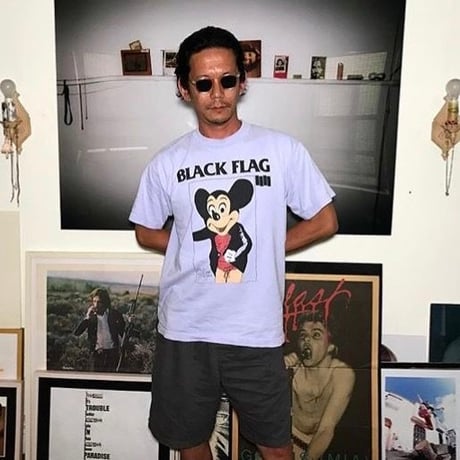 BLACK FLAG ミッキー Tシャツ