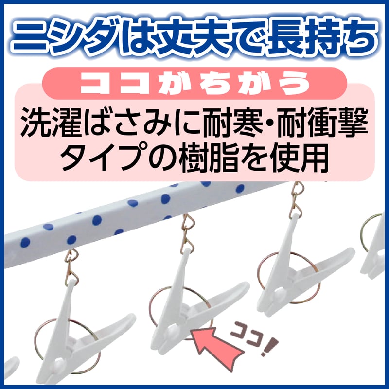 水玉ピンチハンガー 水玉リトルハンガー | 洗濯用品 ニシダ