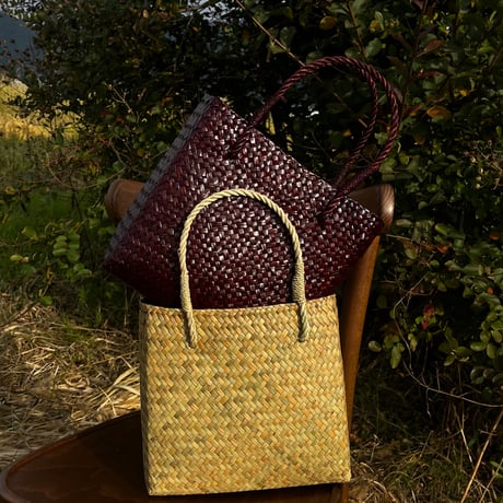 square bag : natural / brown
