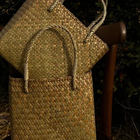 square bag : natural / brown