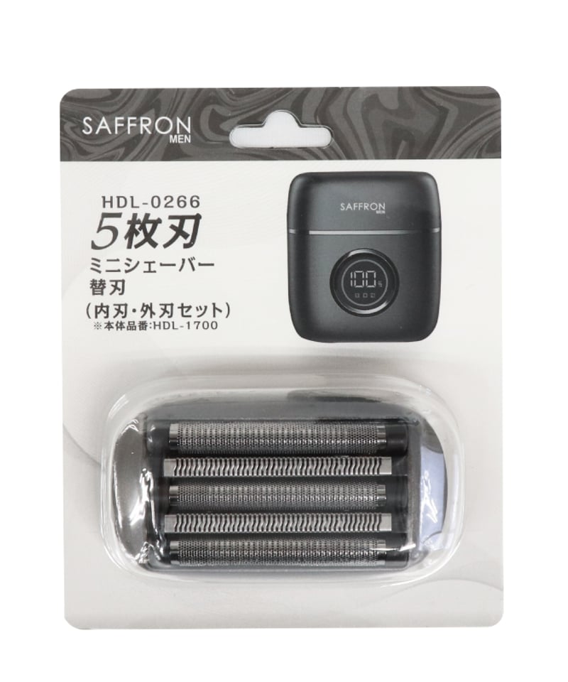 HIRO】 【SAFFRON MEN】5枚刃ミニシェーバー HDL-1700/替刃（内刃・外