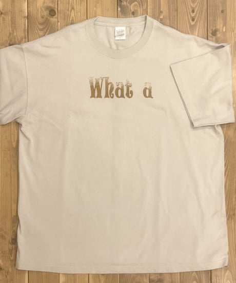 4411「What a」TEE　(フロストグレー)