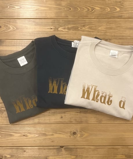 4411「What a」TEE　(フロストグレー)
