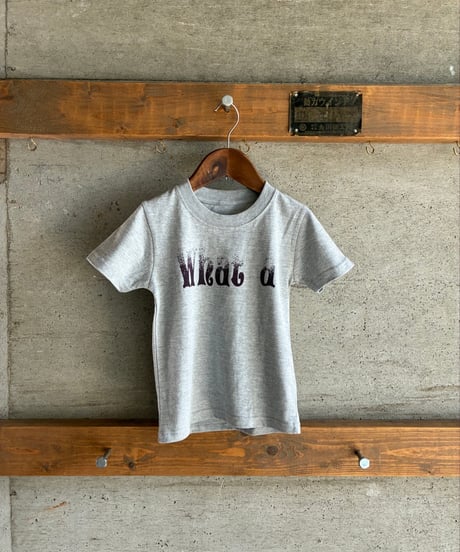 #50kids 「What a」TEE　(ミックスグレー)※キッズサイズ