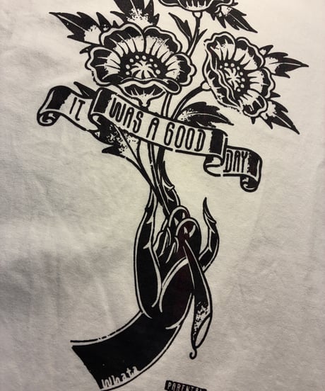5942 「It was a good day」TEE　【ブラックインク】