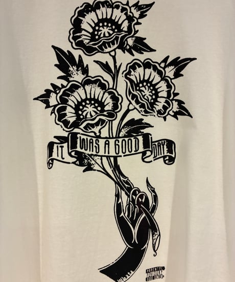 5942 「It was a good day」TEE　【ブラックインク】