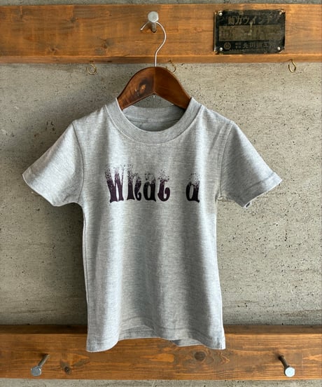#50kids 「What a」TEE　(ミックスグレー)※キッズサイズ