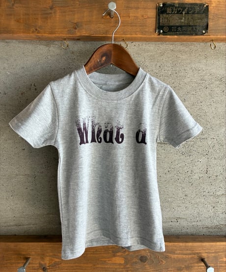 #50kids 「What a」TEE　(ミックスグレー)※キッズサイズ