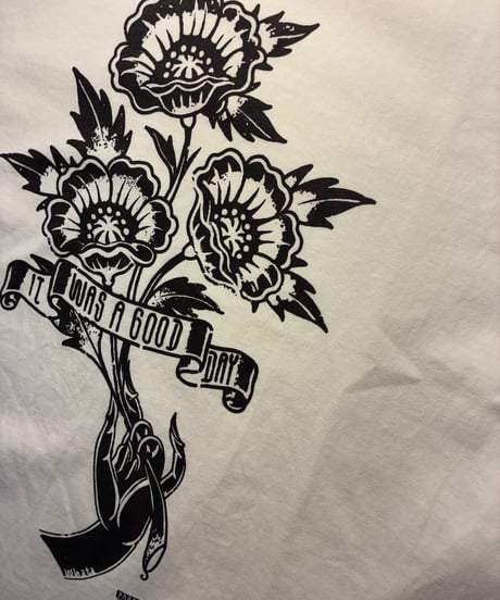 5942 「It was a good day」TEE　【ブラックインク】
