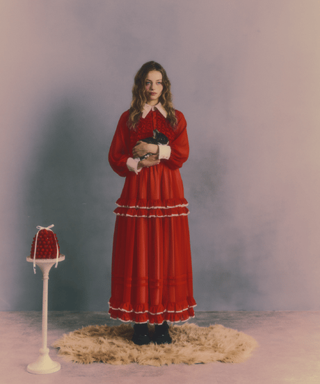 raspberry cake blouse