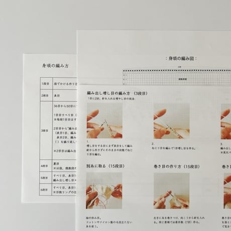 ぐりっこちゃんのBasic Cardigan 編み図