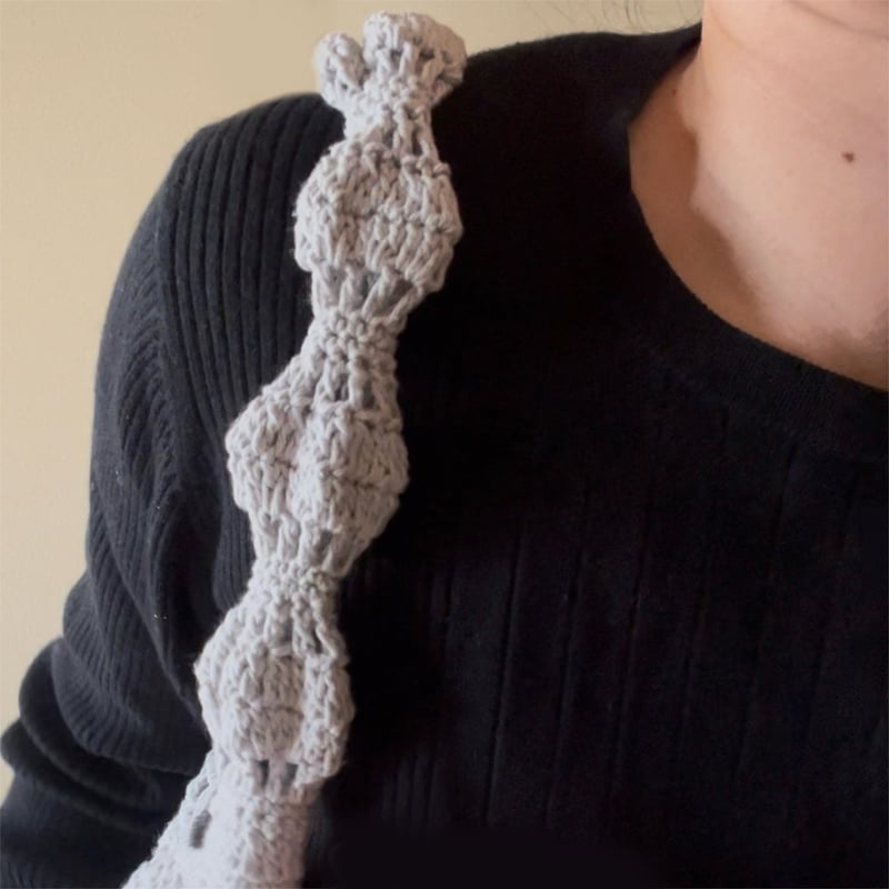 DL編み図】クシュクシュでモコモコなショルダーバッグ | suiponiee