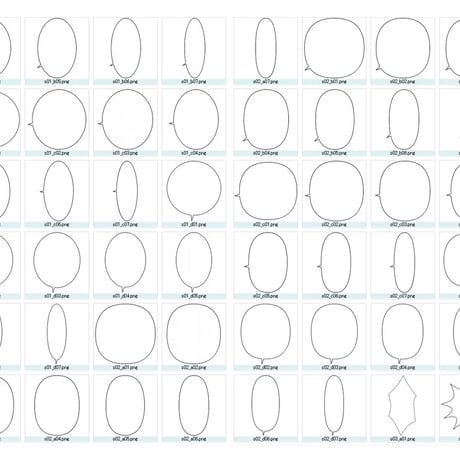 ふきだし素材集　Photoshop/PNG/EPS/CLIP STUDIO用　ウニフラ、ベタフラ、ポップ系から点描まで、350種類2100点の画像を収録