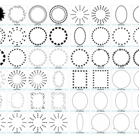 ふきだし素材集　Photoshop/PNG/EPS/CLIP STUDIO用　ウニフラ、ベタフラ、ポップ系から点描まで、350種類2100点の画像を収録