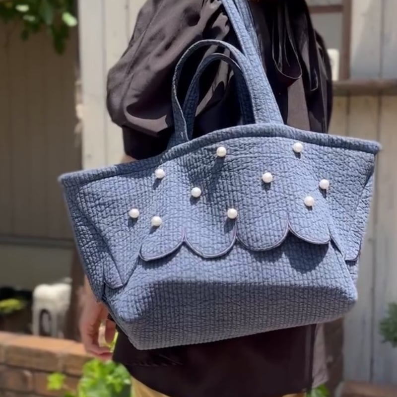 Parl scallop Nubi bag navy | Ma cherie