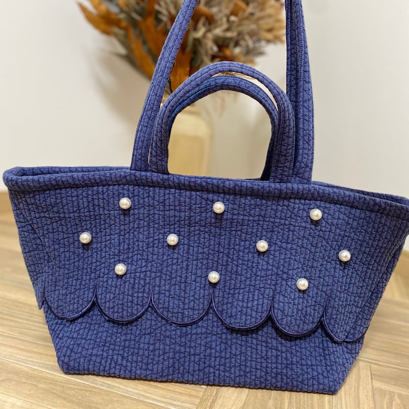Parl scallop Nubi bag navy | Ma cherie