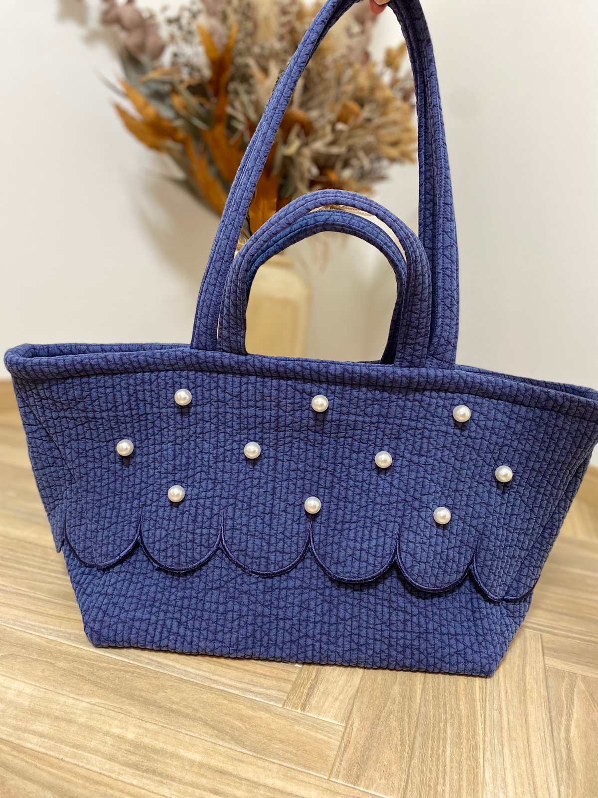 Parl scallop Nubi bag navy | Ma cherie