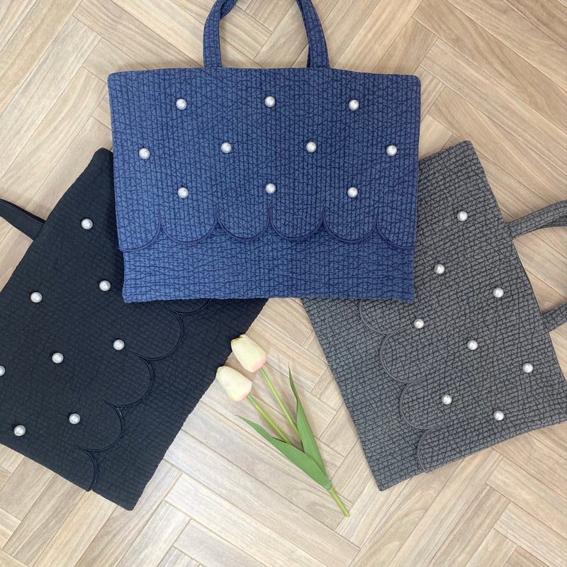 Parl scallop lesson Nubi bag navy | Ma cherie