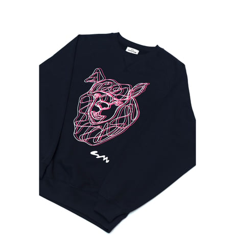【Double Line Alpaca Sweatshirt】NAVY 発送目安:入金後3〜5日