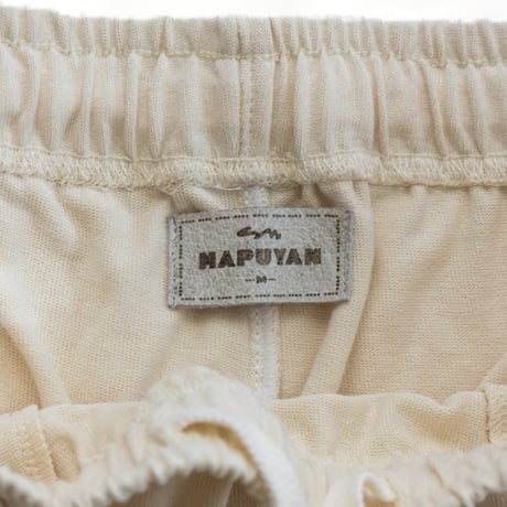 【WASHABLE LEATHER PATCH SHORTS】BEIGE