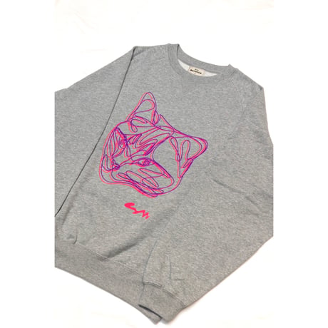 【Double Line Cat Sweatshirt】GRAY 発送目安:入金後3〜5日