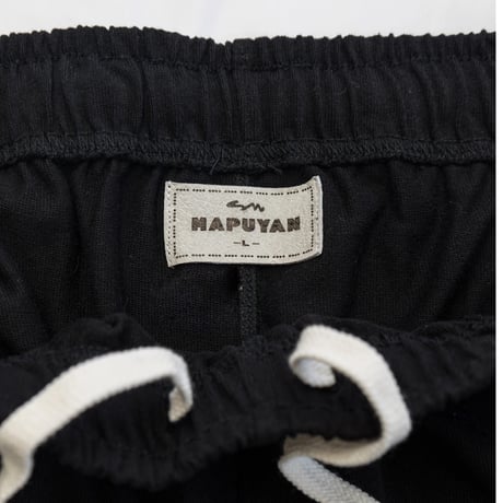 【WASHABLE LEATHER PATCH SHORTS】BLACK