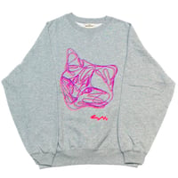【Double Line Cat Sweatshirt】GRAY 発送目安:入金後3〜5日