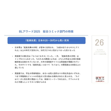 BLアワード2025を振り返る！