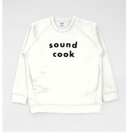 受注発注品｜sound cook トレーナー（白黒）｜フロッキープリント