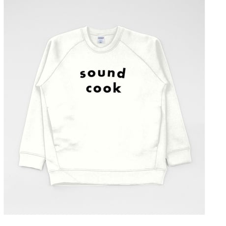 受注発注品｜sound cook トレーナー（白黒）｜フロッキープリント