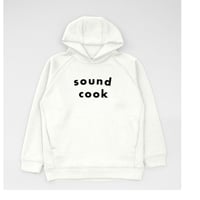 受注発注品 ｜sound cook パーカー（白黒）｜フロッキープリント