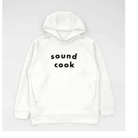 受注発注品 ｜sound cook パーカー（白黒）｜フロッキープリント