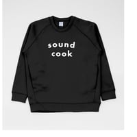 受注発注品 ｜sound cook トレーナー（黒白）｜フロッキープリント