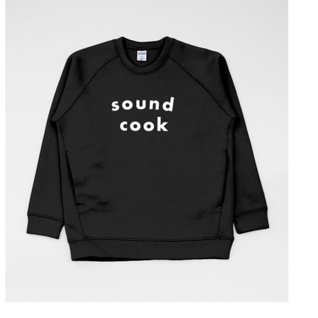 受注発注品 ｜sound cook トレーナー（黒白）｜フロッキープリント