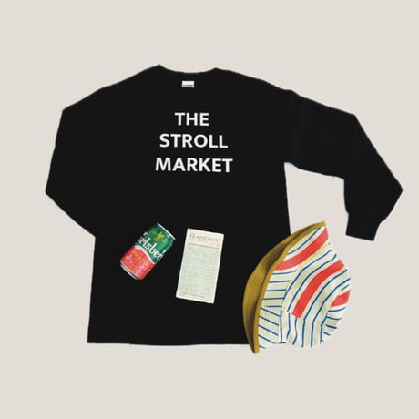 THE STROLL MARKET 長袖Tシャツ（ブラック）