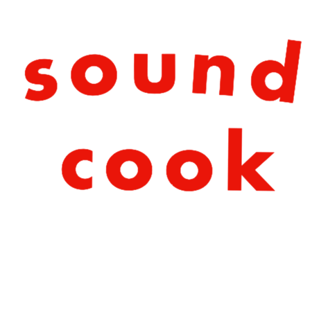 受注発注品 ｜sound cook パーカー（白赤）｜フロッキープリント