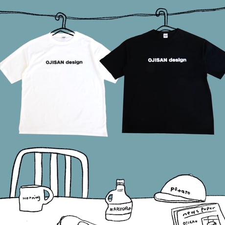 OJISAN design Big Silhouette Tシャツ・半袖ホワイト