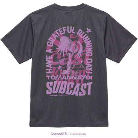 【※受注生産】#35_1周年記念グラフィック_ドライTシャツ（アッシュブラック）