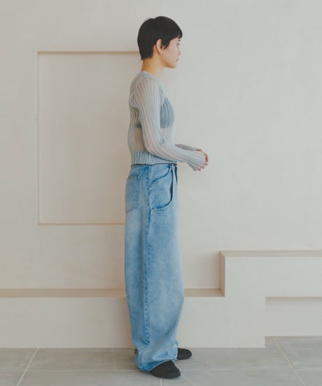 Mini Bicolor Sheer Rib Knit