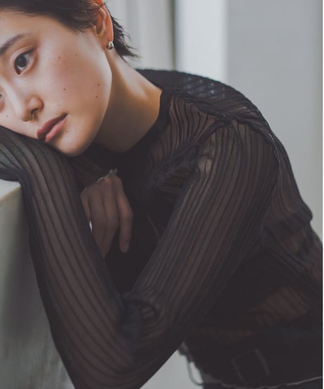 Mini Bicolor Sheer Rib Knit