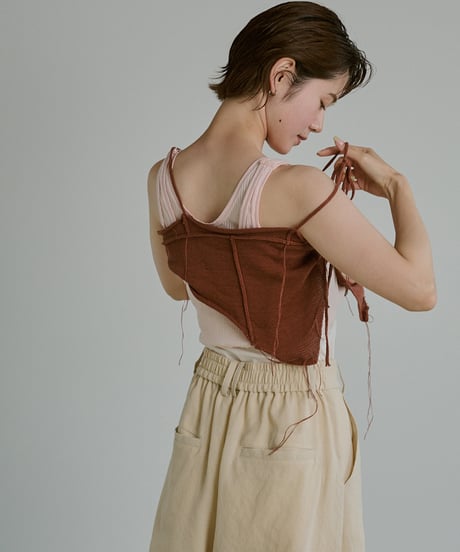 Patchwork Knit Bustier