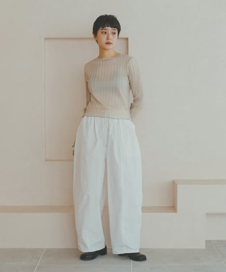 Mini Bicolor Sheer Rib Knit