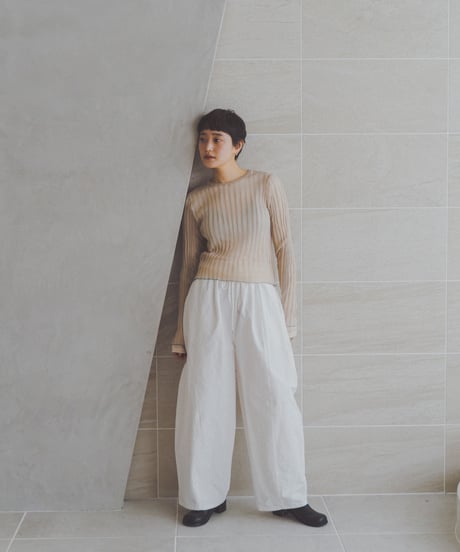 Mini Bicolor Sheer Rib Knit