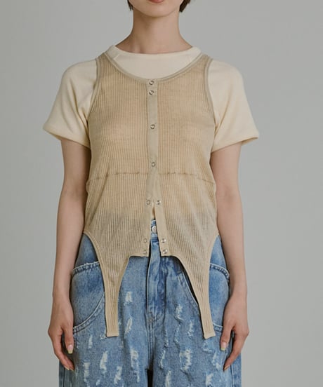 Multiway Sheer Rib Tanktop