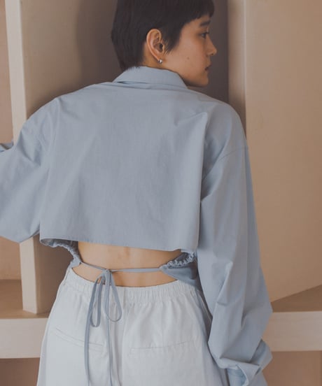 Back Cropped Design Shirt