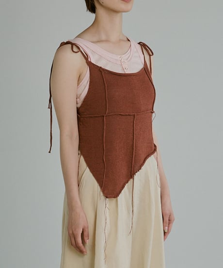 Patchwork Knit Bustier