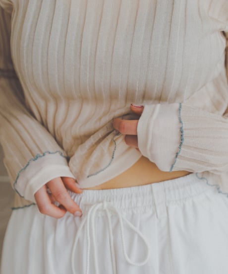 Mini Bicolor Sheer Rib Knit
