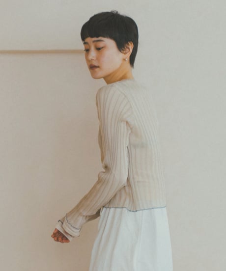 Mini Bicolor Sheer Rib Knit