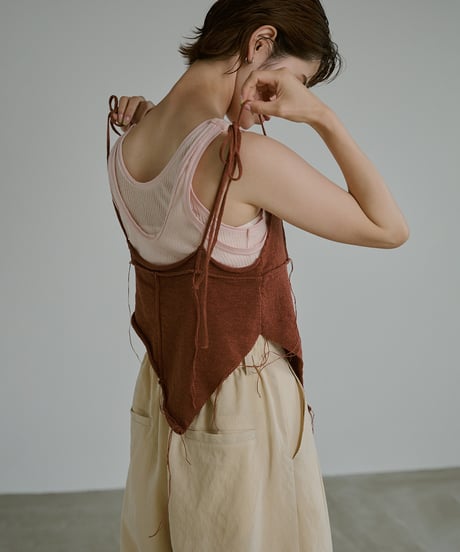 Patchwork Knit Bustier