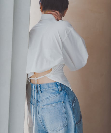 Back Cropped Design Shirt